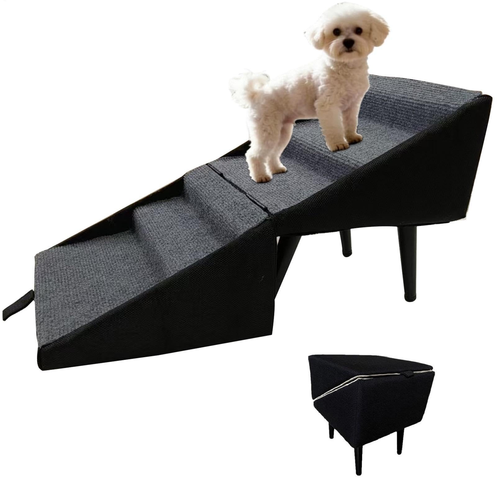 Split Ottoman Dog Ramp - Foldable Dog Steps, Pet Ramps For Dogs Multifunctional Non-Slip Do-g Stairs For Beds Couches, Do-g slo-pe Stairs For Small Dogs, Cats