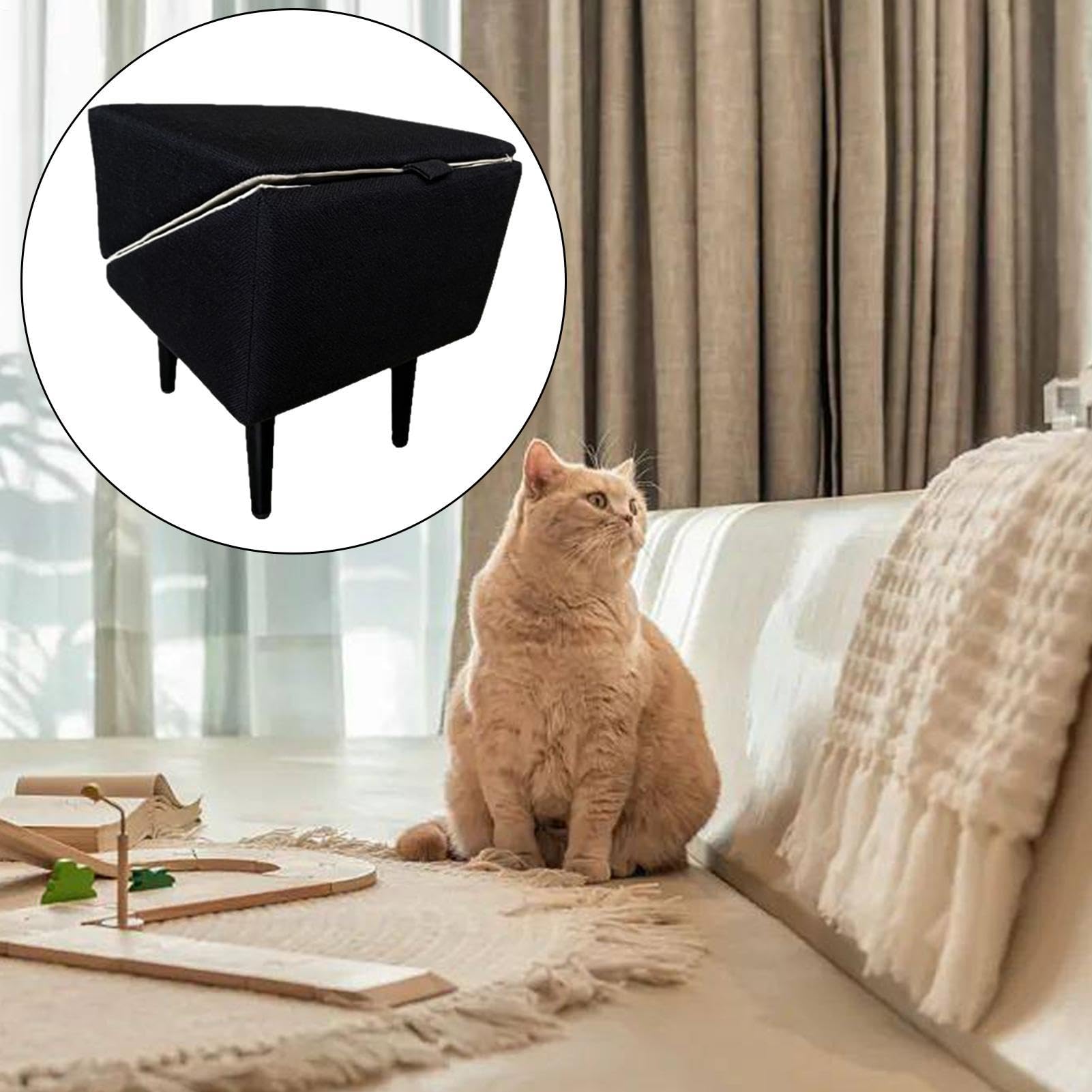 Split Ottoman Dog Ramp - Foldable Dog Steps, Pet Ramps For Dogs Multifunctional Non-Slip Do-g Stairs For Beds Couches, Do-g slo-pe Stairs For Small Dogs, Cats
