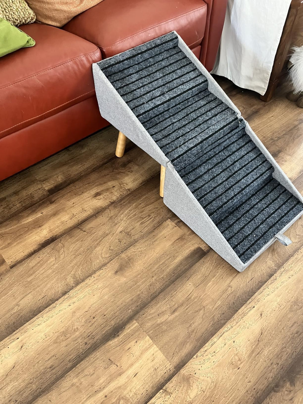 Dog Stairs for Small Dogs, 2-in-1 Pet Steps & Ottoman Pet Stairs for Couch